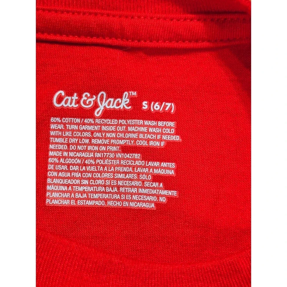 Cat & Jack Boys Red Burger Roller Coaster Graphic Tank Top Shirt Size S‎ 6/7 NWT